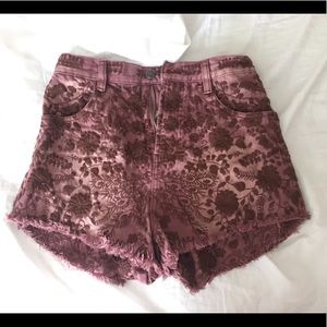 high waisted denim shorts